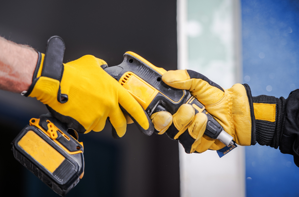 yellow and black General Purpose Work Gloves